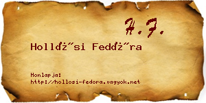 Hollósi Fedóra névjegykártya